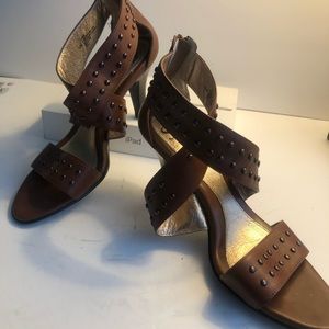 Softt - Brown Strappy Heels - Size 9.5